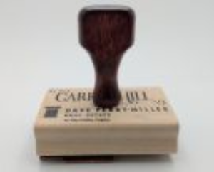 Rubber Hand Stamp w/Logo - 1.25in.x3in. Max Copy Area